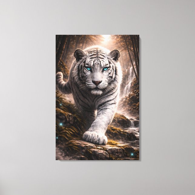 White Tiger in Motion – ManJiangHong Art Series Leinwanddruck (Vorderseite)