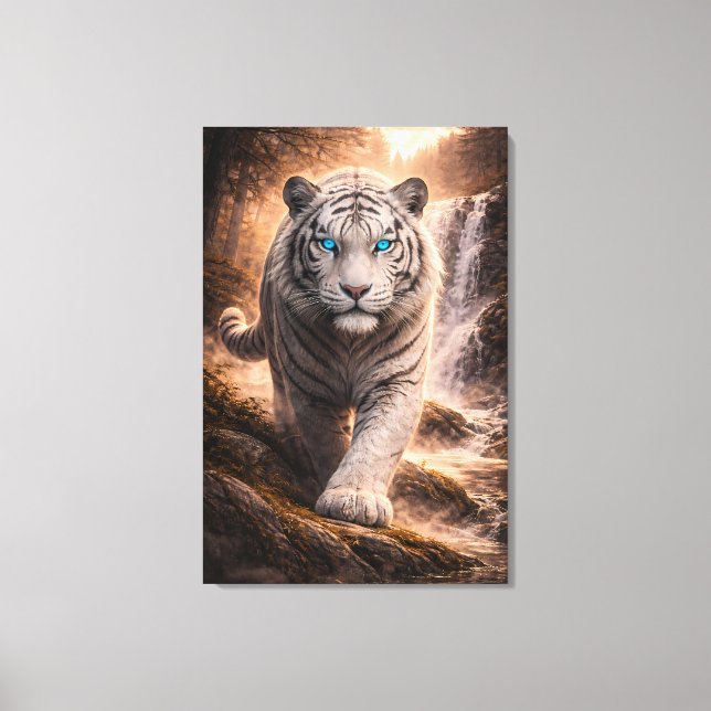 White Tiger in Motion – ManJiangHong Art Series Leinwanddruck (Vorderseite)