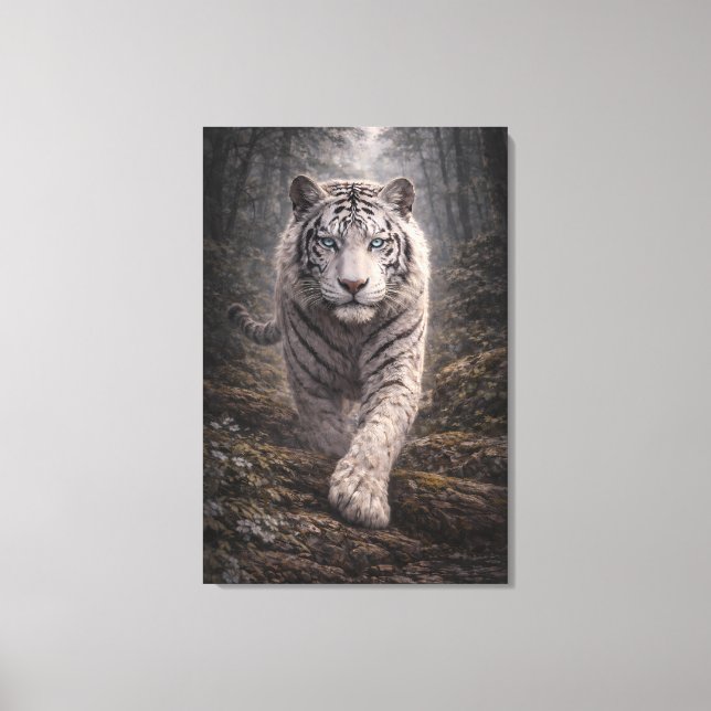 White Tiger in Motion – ManJiangHong Art Series Leinwanddruck (Vorderseite)