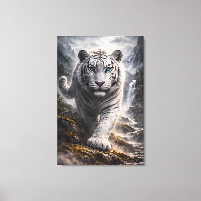 White Tiger in Motion – ManJiangHong Art Series Leinwanddruck (Vorderseite)