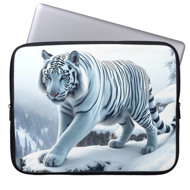 White Tiger Laptop Sleeve Case (Vorderseite)