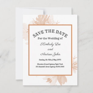 White Tiger Lilies Orange Blush Save the Date Einladung