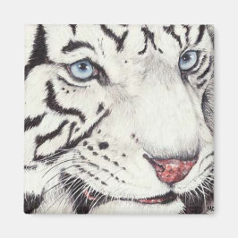 White Tiger Magnet