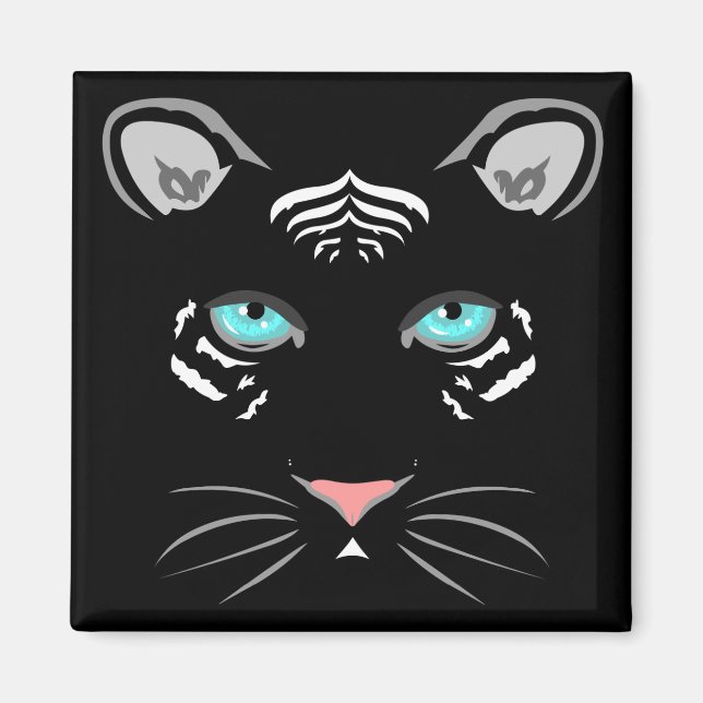White Tiger Magnet (Vorne)