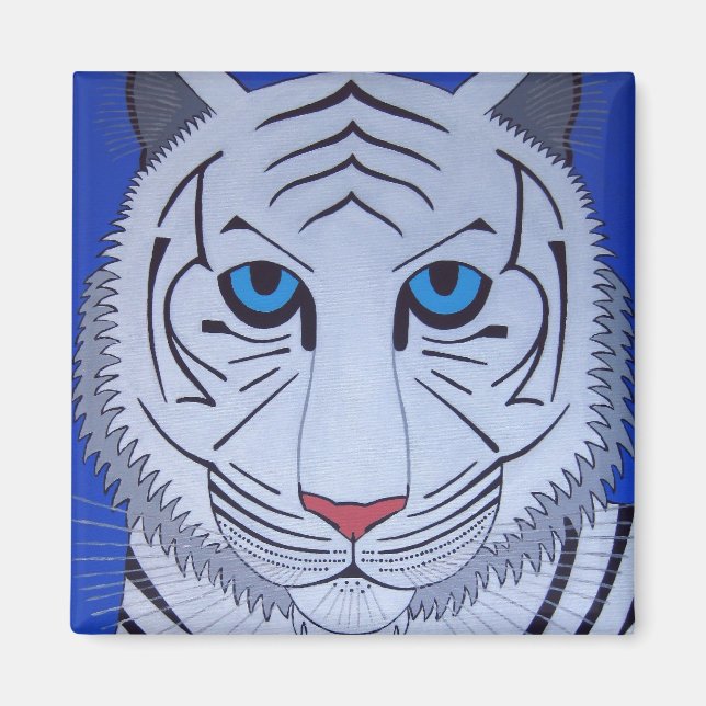 White Tiger Magnet! Magnet (Vorne)