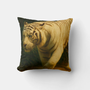 White Tiger Majestät - Stilvolle Wildlife Art Prin Kissen