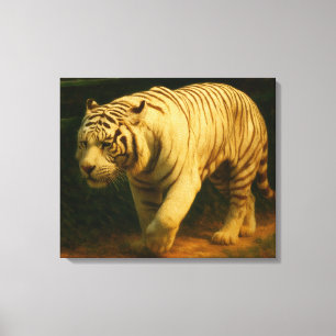 White Tiger Majestät - Stilvolle Wildlife Art Prin Leinwanddruck