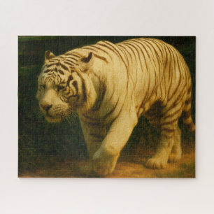 White Tiger Majestät - Stilvolle Wildlife Art Prin Puzzle