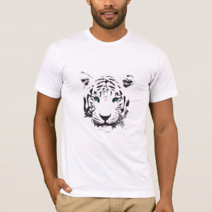 White Tiger mit Blue Eyes Grafischer Cooler T - Sh T-Shirt