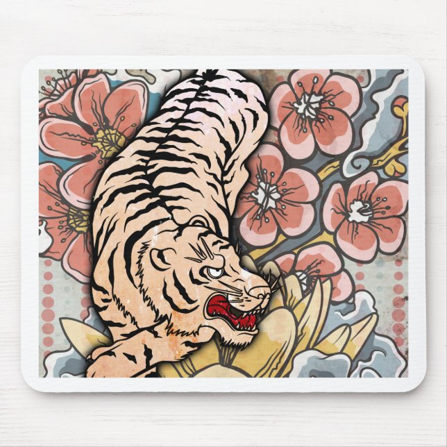White Tiger Mousepad (Vorne)