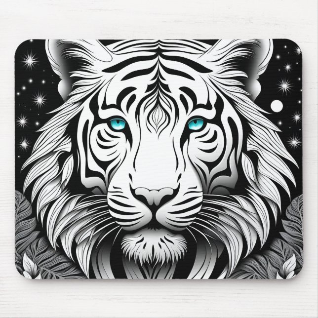 White Tiger Mousepad (Vorne)