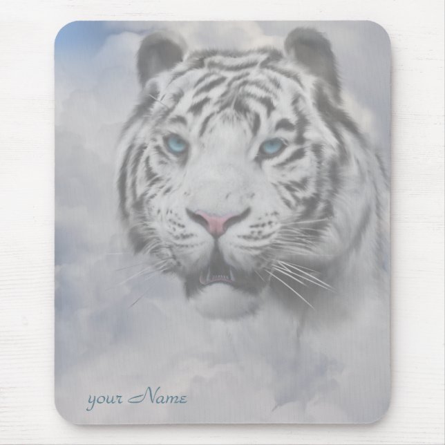 White Tiger Mousepad (Vorne)