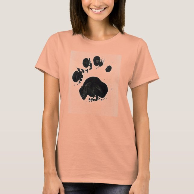 White Tiger Paw Print T-Shirt (Vorderseite)