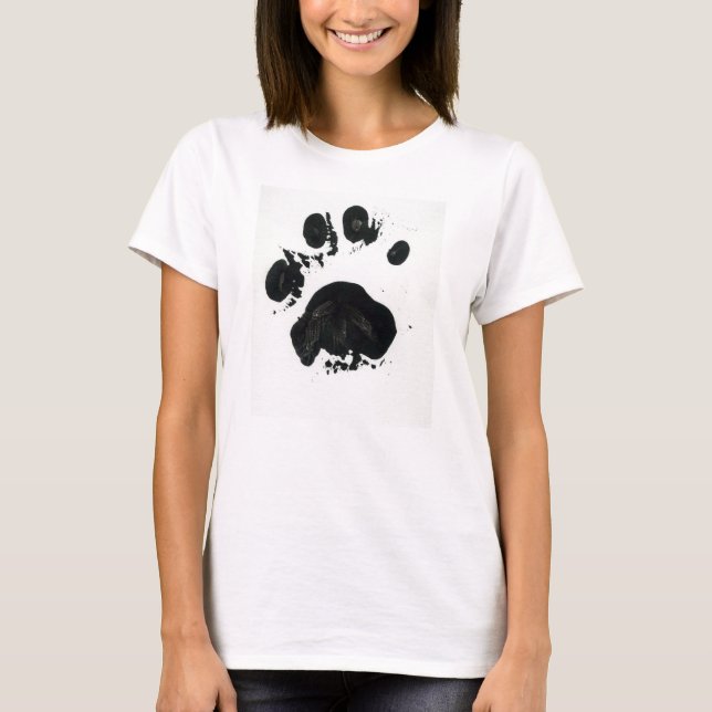 White Tiger Paw Print T-Shirt (Vorderseite)