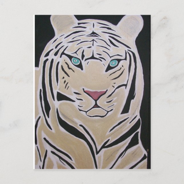 WHITE TIGER POSTKARTE (Vorderseite)