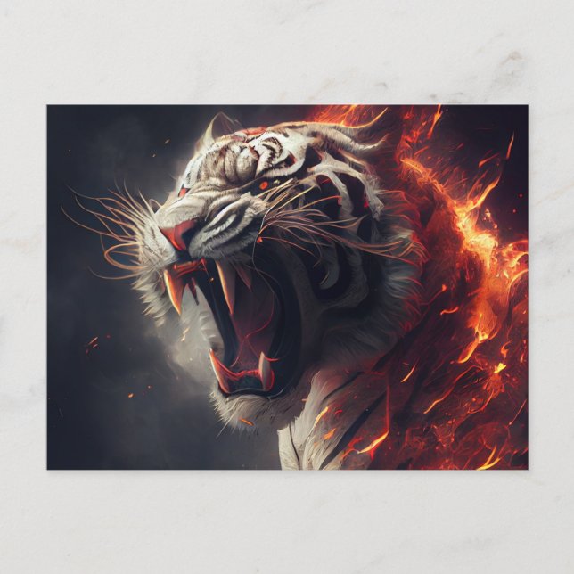 White-Tiger-Postkarten Postkarte (Vorderseite)