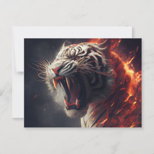 White-Tiger-Postkarten Postkarte