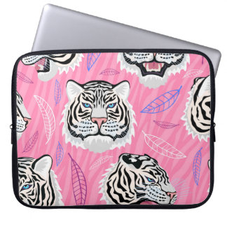 White Tiger Roar: Dschungel-Regenwaldmuster Laptopschutzhülle