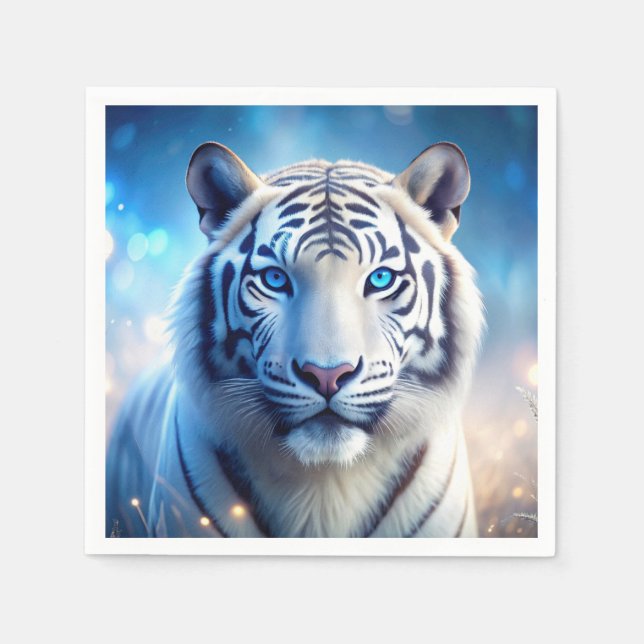 White Tiger Serviette (Vorderseite)