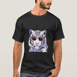 White Tiger Sonnenbrille Safari Zoo Pajama Geburts T-Shirt