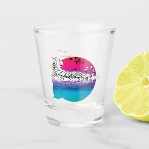 White Tiger Sunset Schnapsglas