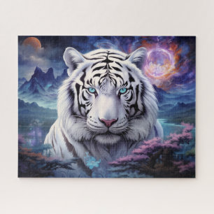 White Tiger Surreal Fantasy Art Puzzle