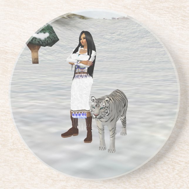 White Tiger Untersetzer (Vorne)