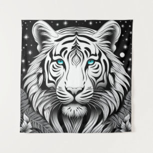 White Tiger Wandteppich