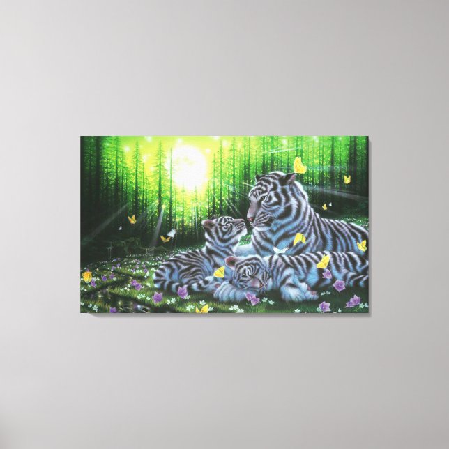 White Tigers Leinwanddruck (Vorderseite)