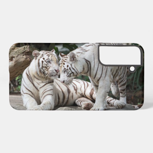 White Tigers Samsung Galaxy Case Hülle (Rückseite (Horizontal))