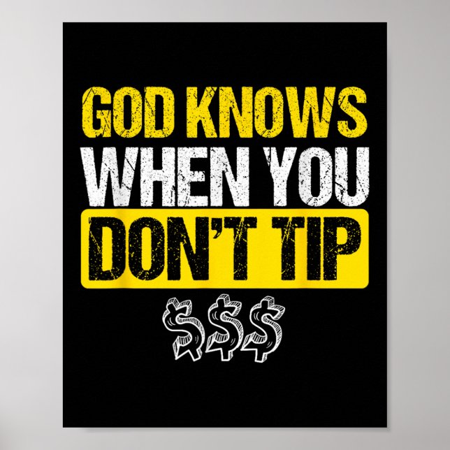 White Tip Barkeeper Barman Waiter Pub Geschenk Poster (Vorne)
