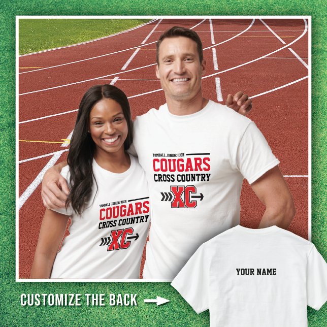 White Tomball Jr. High Cougars Cross Country T-Shirt (Von Creator hochgeladen)
