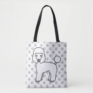 White Toy Poodle Niedlicher Cartoon Dog