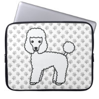 White Toy Poodle Niedlicher Cartoon Dog