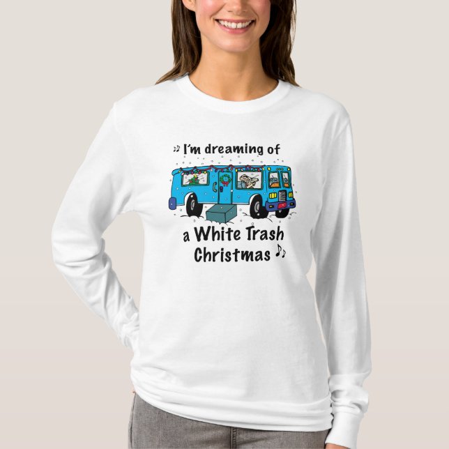 White Trash Weihnachten T-Shirt (Vorderseite)