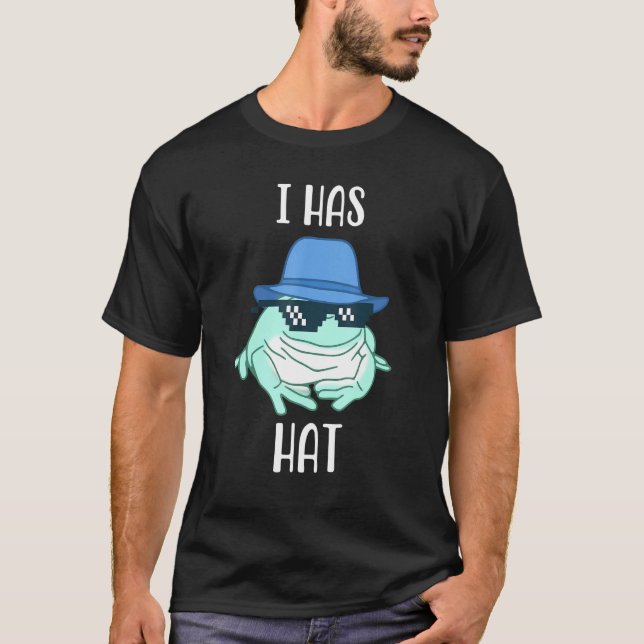 White Tree Frog I has Hat Frog Memes Amphibien Eig T-Shirt (Vorderseite)