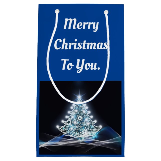 White Tree Gift Bag Kleine Geschenktüte (Vorderseite)