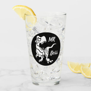 White Trex der Boss Dino Glas