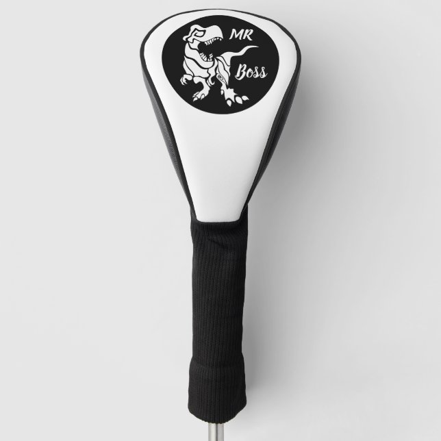 White Trex der Boss Dino Golf Headcover (Vorderseite)