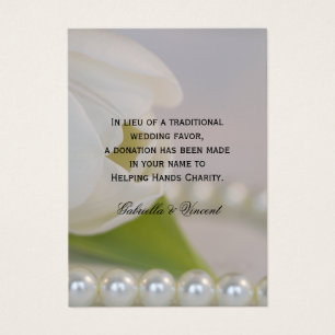 White Tulip and Pearls Wedding Wohltätigkeit Fevor