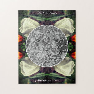 White Tulip Blume Personalisiert Fügen Sie Ihr eig Puzzle