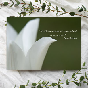 White Tulip Vielen Dank für Ihr Beileid Dankeskarte