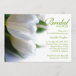 White Tulips Bridal Dusche Einladung