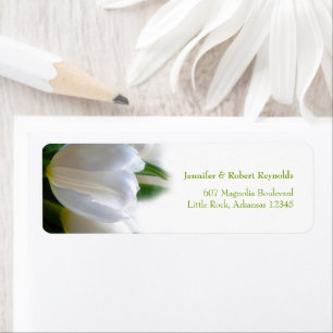 White Tulips Floral Hochzeitsadresse