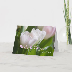 White Tulips • Save the Date Card Ankündigung