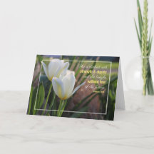 White Tulips Sprichwörter 31:25 Note Card