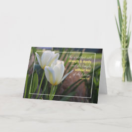 White Tulips Sprichwörter 31:25 Note Card Karte