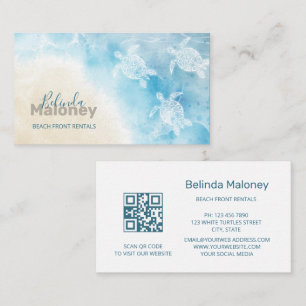 White Turtles Scan QR Code Visitenkarte