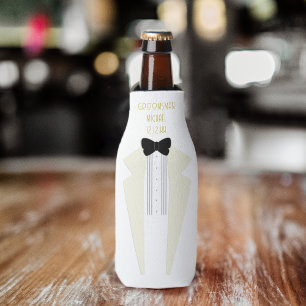 White Tuxedo Gatsby 1920er Hochzeitsthema Flaschenkühler