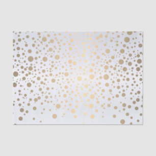 White und Metallic Gold Confetti Seidenpapier